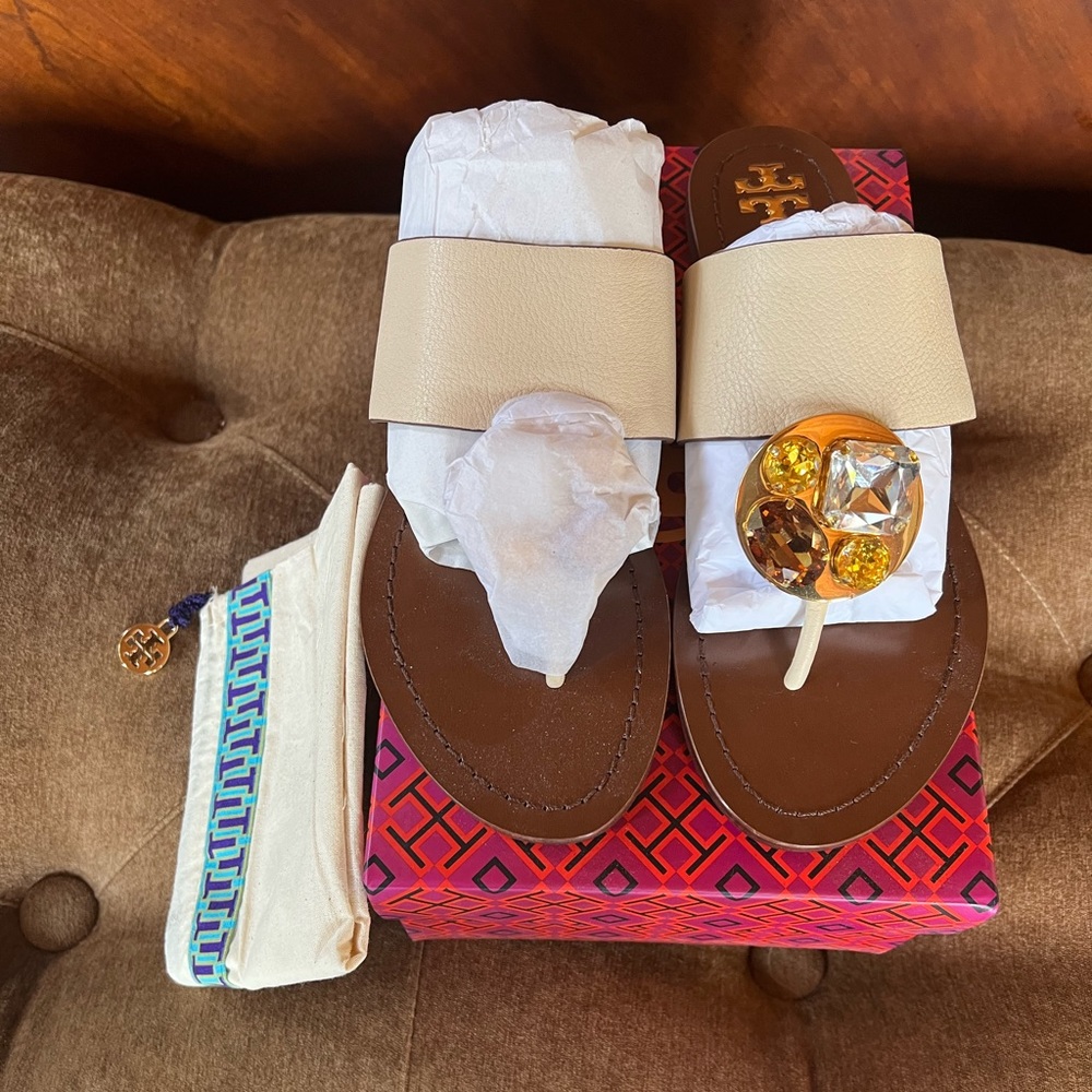 Tory burch Patos embellished sandals - new size 8